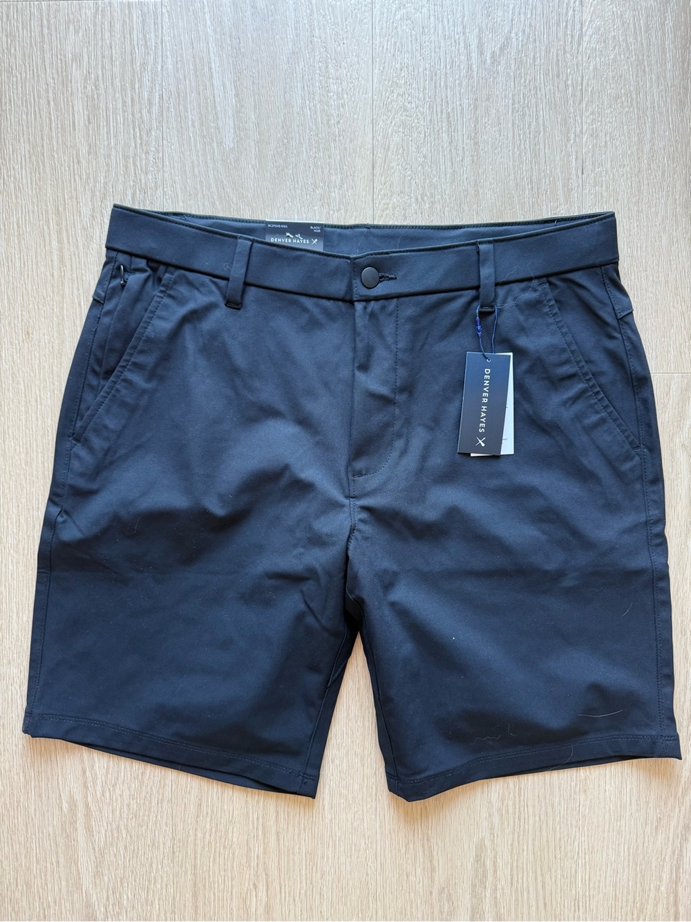 Denver Hayes Black Flat Front Men's Shorts